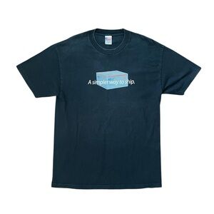 VINTAGE USPS PRIORITY MAIL FLAT RATE BOXES PROMO T-SHIRT SIZE LARGE BLUE USA